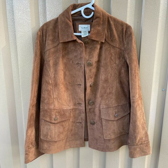L.L. Bean Jackets & Blazers - LL Bean Womens Leather Jacket Size Large Regular